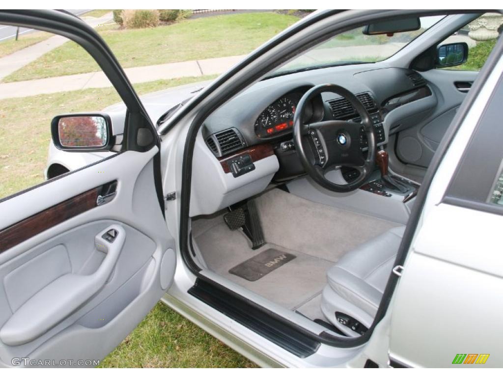 2001 3 Series 325i Sedan - Titanium Silver Metallic / Grey photo #10