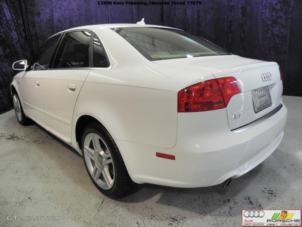 2008 A4 2.0T Sedan - Ibis White / Light Gray photo #17