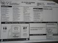 2011 Cadillac CTS 4 AWD Coupe Window Sticker