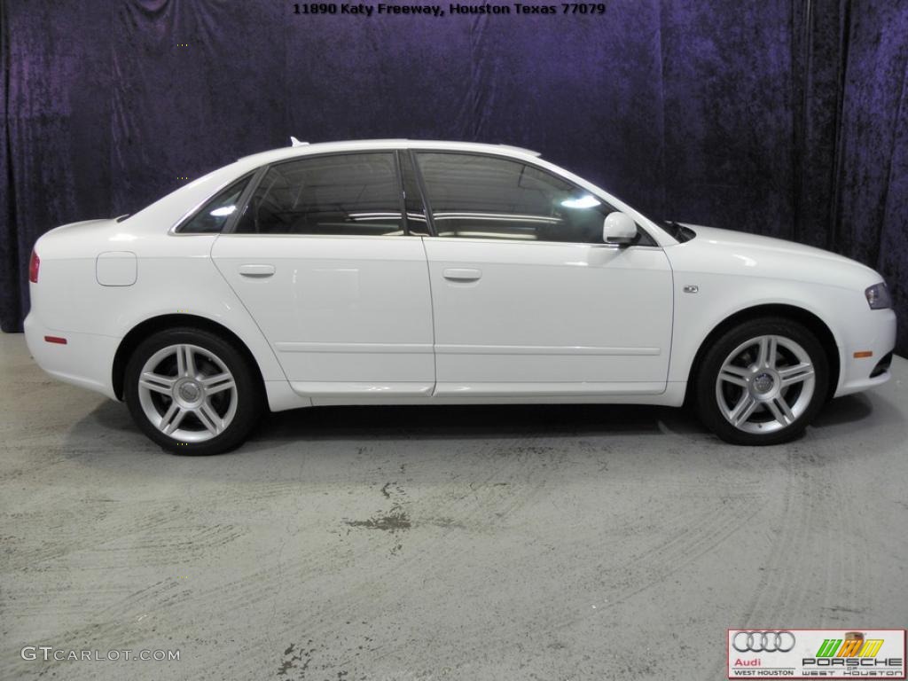 2008 A4 2.0T Sedan - Ibis White / Black photo #4