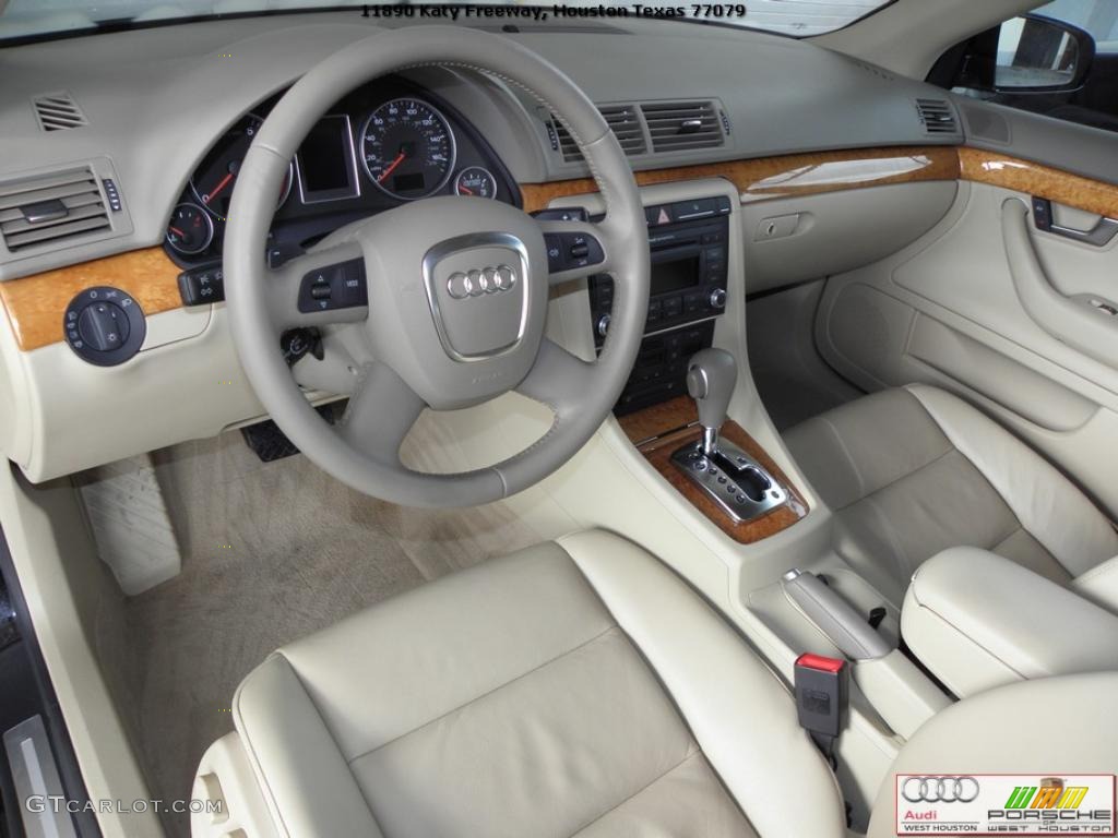 2008 A4 2.0T Sedan - Brilliant Black / Beige photo #6