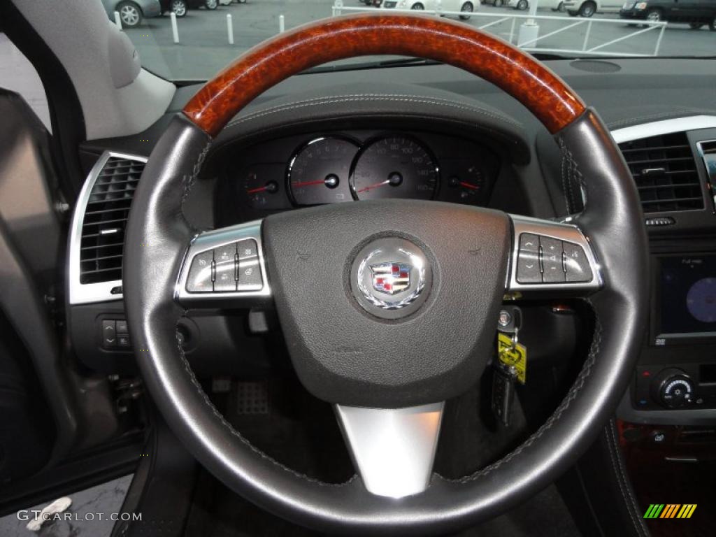 2008 Cadillac SRX 4 V8 AWD Ebony/Ebony Steering Wheel Photo #40813767