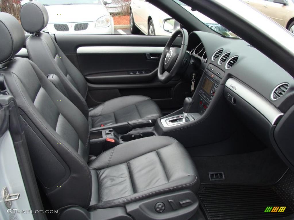 Ebony Interior 2007 Audi A4 2.0T quattro Cabriolet Photo #40815047
