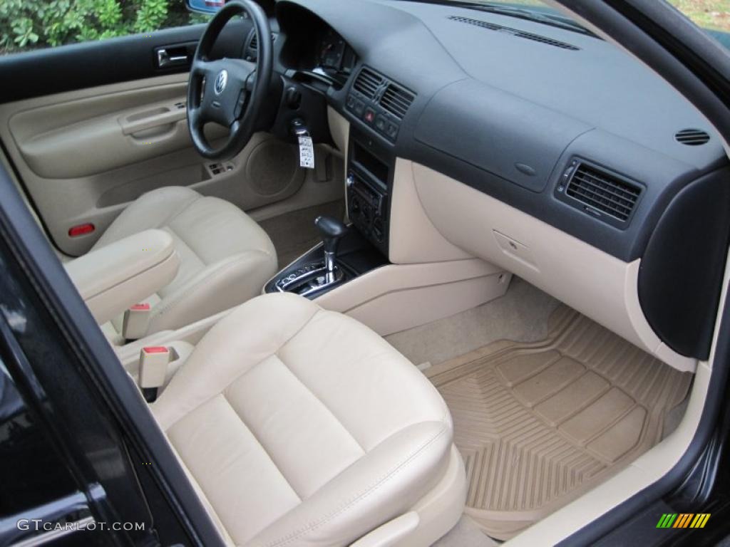 2002 Jetta GLS TDI Sedan - Black / Beige photo #16