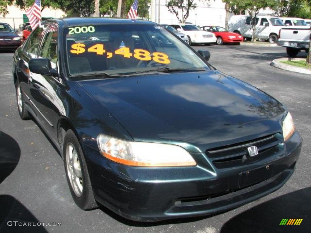 2000 Accord SE Sedan - Dark Emerald Pearl / Ivory photo #1