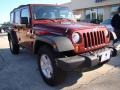 2010 Red Rock Crystal Pearl Jeep Wrangler Unlimited Sport  photo #2