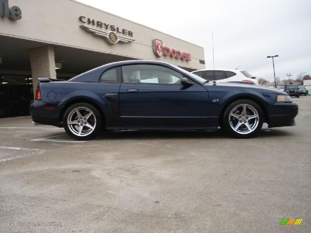 True Blue Metallic 2002 Ford Mustang GT Coupe Exterior Photo #40822409