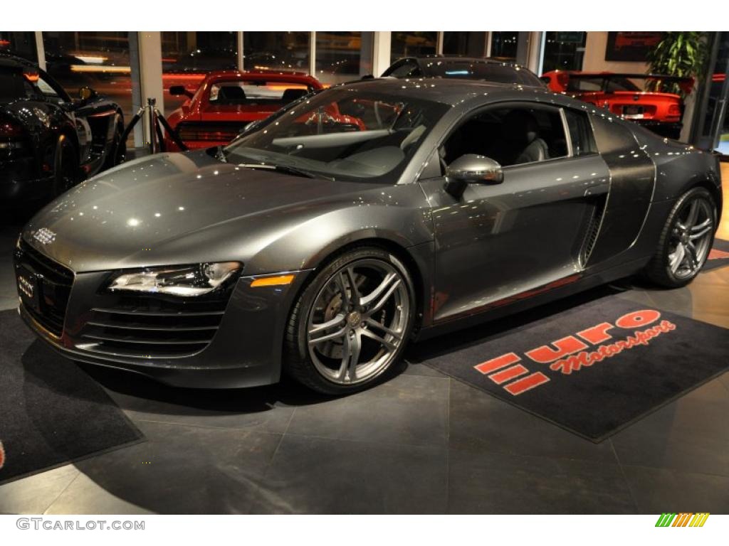 2009 R8 4.2 FSI quattro - Daytona Grey Pearl Effect / Fine Nappa Black Leather photo #3