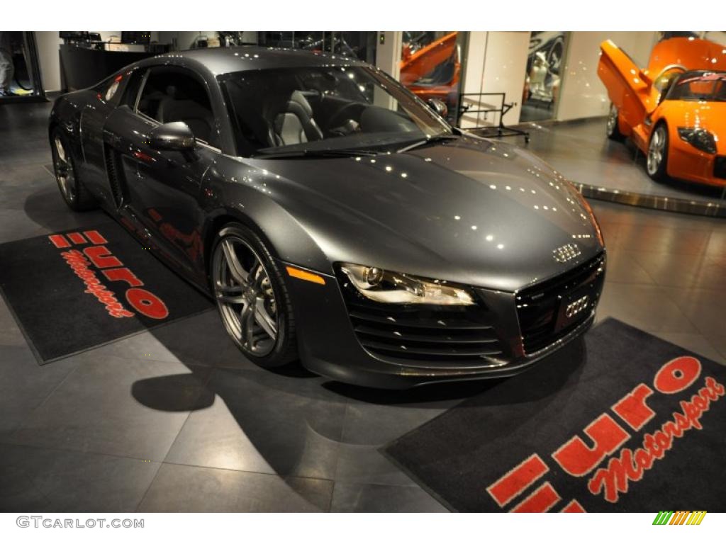 2009 R8 4.2 FSI quattro - Daytona Grey Pearl Effect / Fine Nappa Black Leather photo #8