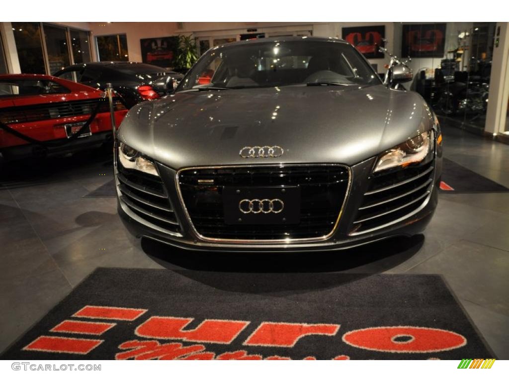 2009 R8 4.2 FSI quattro - Daytona Grey Pearl Effect / Fine Nappa Black Leather photo #10