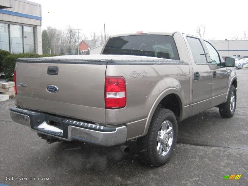 2004 F150 Lariat SuperCrew 4x4 - Arizona Beige Metallic / Tan photo #7