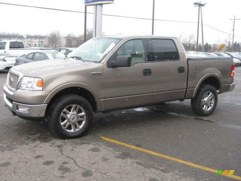 2004 F150 Lariat SuperCrew 4x4 - Arizona Beige Metallic / Tan photo #10