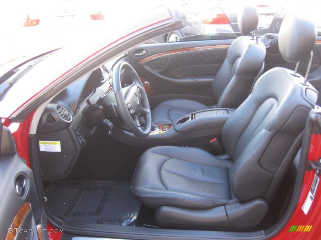 Black Interior 2008 Mercedes-Benz CLK 350 Cabriolet Photo #40824225