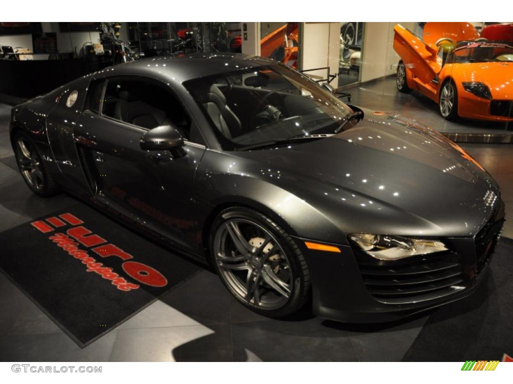 2009 R8 4.2 FSI quattro - Daytona Grey Pearl Effect / Fine Nappa Black Leather photo #24