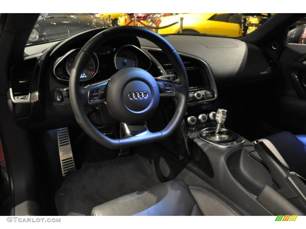 Fine Nappa Black Leather Interior 2009 Audi R8 4.2 FSI quattro Photo #40824353