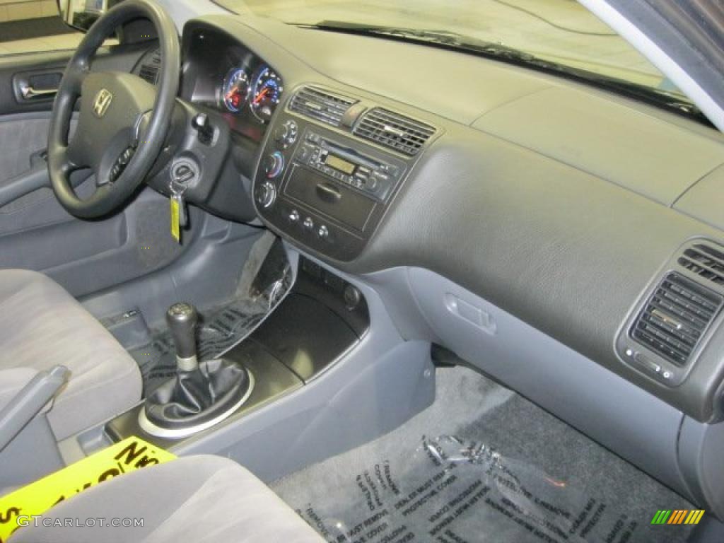 2004 Honda Civic LX Sedan Gray Dashboard Photo #40830721