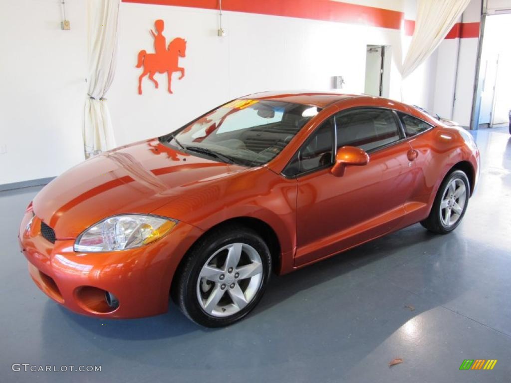 2008 Eclipse GS Coupe - Sunset Orange Pearlescent / Dark Charcoal photo #1