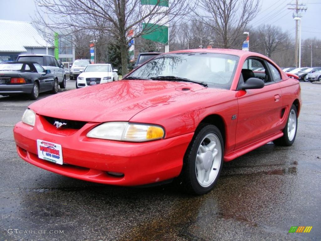 1995 Mustang GT Coupe - Rio Red / Black photo #1