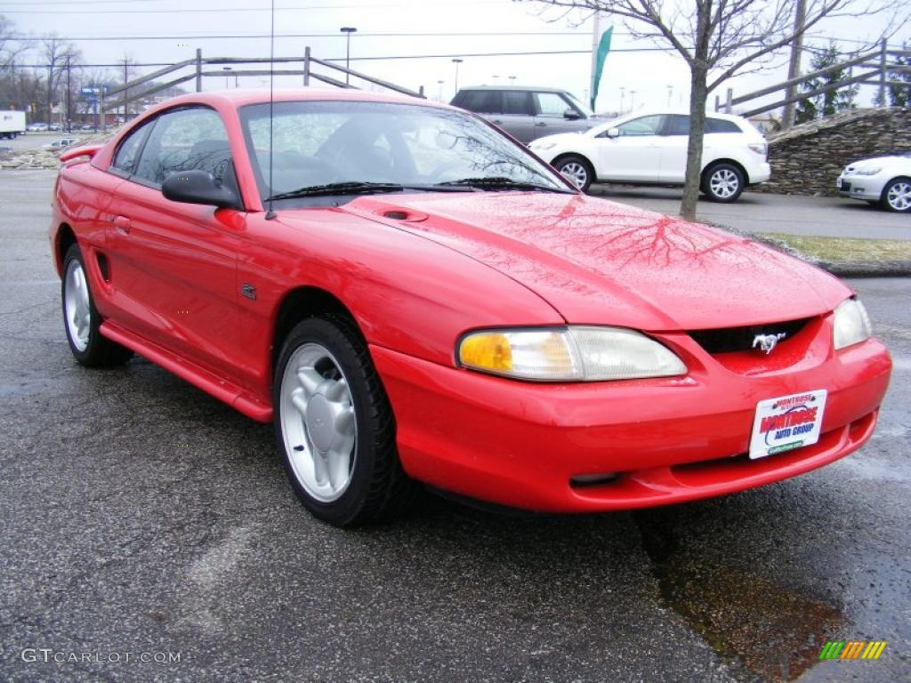 1995 Mustang GT Coupe - Rio Red / Black photo #7