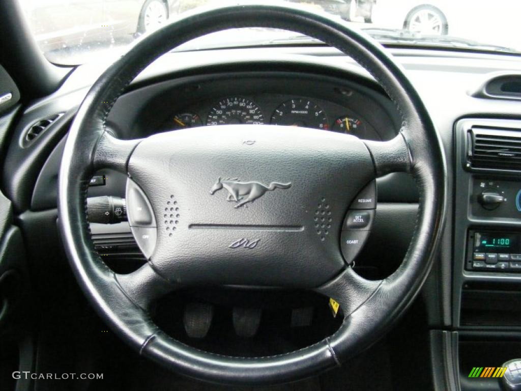 1995 Ford Mustang GT Coupe Black Steering Wheel Photo #40837361