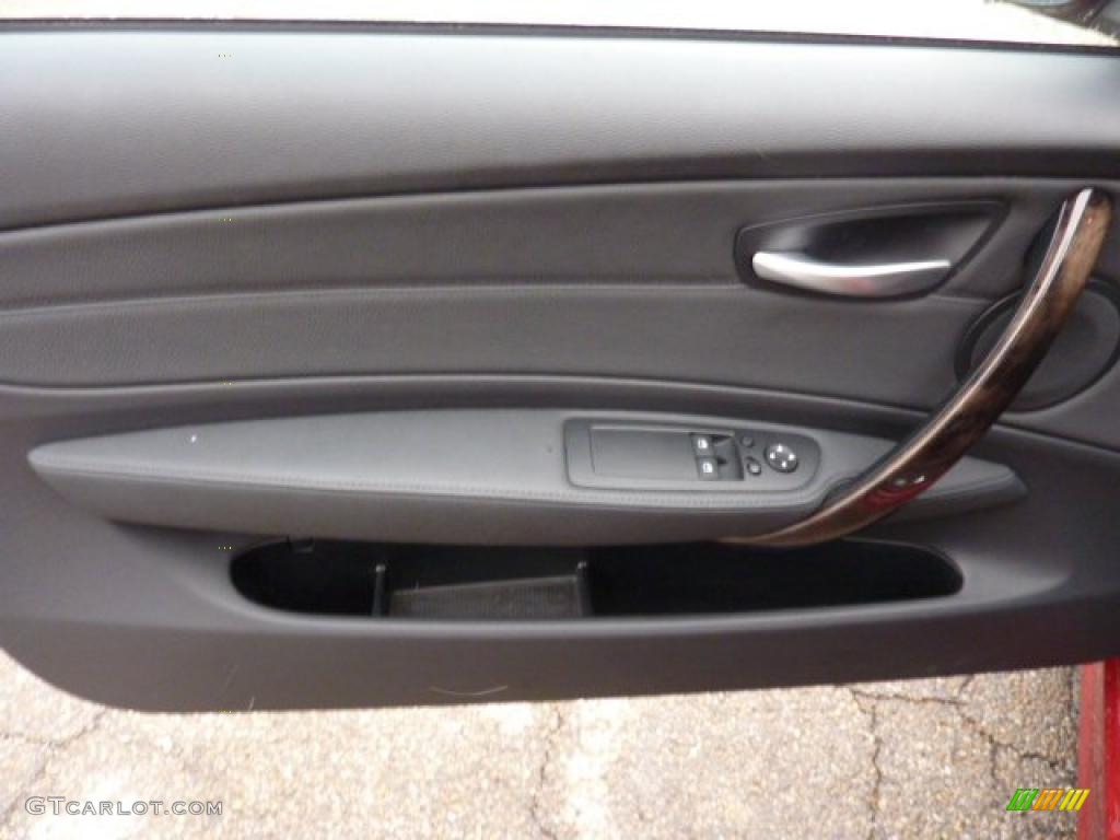 2008 BMW 1 Series 128i Coupe Black Door Panel Photo #40837653