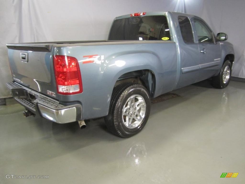2009 Sierra 1500 SLT Extended Cab 4x4 - Stealth Gray Metallic / Ebony photo #11