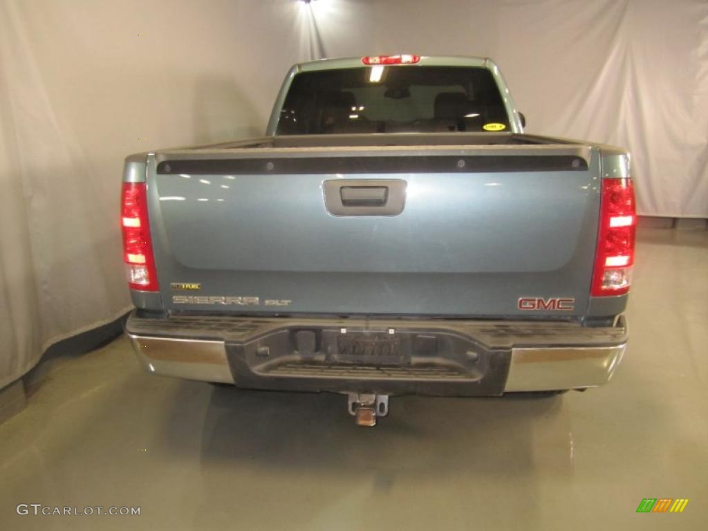 2009 Sierra 1500 SLT Extended Cab 4x4 - Stealth Gray Metallic / Ebony photo #12