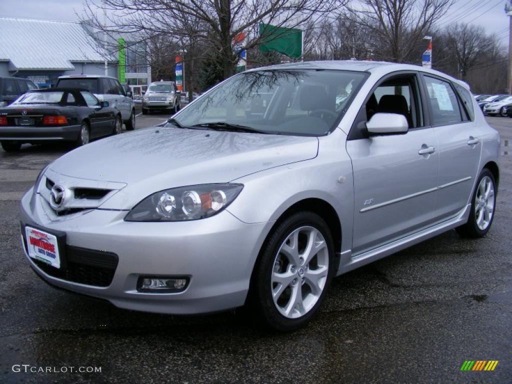 2008 MAZDA3 s Touring Hatchback - Sunlight Silver Metallic / Black photo #1