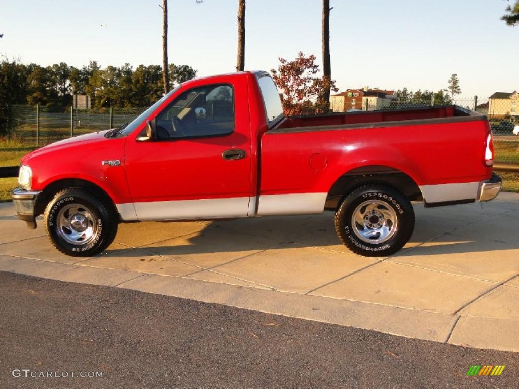 1998 F150 XL Regular Cab - Bright Red / Medium Graphite photo #8