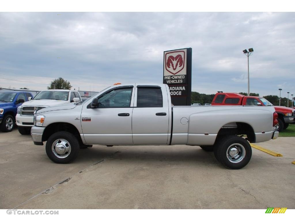 2009 Ram 3500 Big Horn Edition Quad Cab 4x4 Dually - Bright Silver Metallic / Medium Slate Gray photo #2