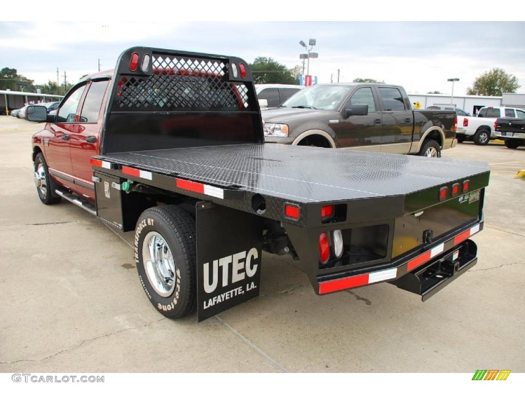 2007 Ram 3500 SLT Quad Cab Chassis - Inferno Red Crystal Pearl / Medium Slate Gray photo #3