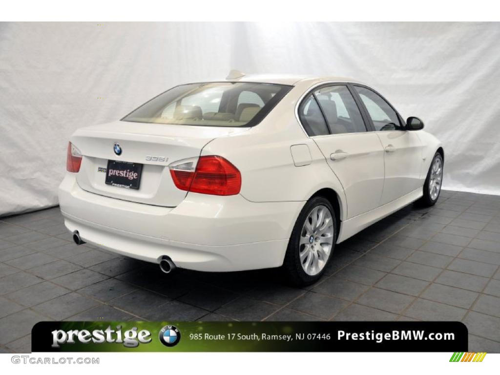 2008 3 Series 335i Sedan - Alpine White / Beige photo #2