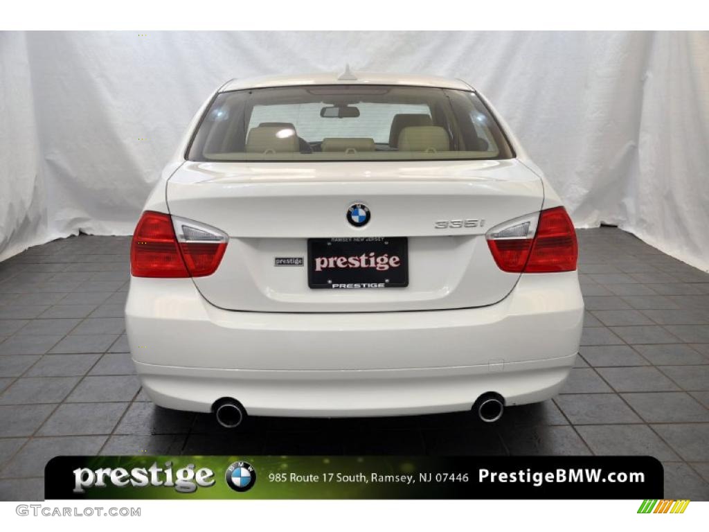 2008 3 Series 335i Sedan - Alpine White / Beige photo #3