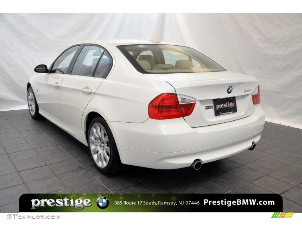 2008 3 Series 335i Sedan - Alpine White / Beige photo #4
