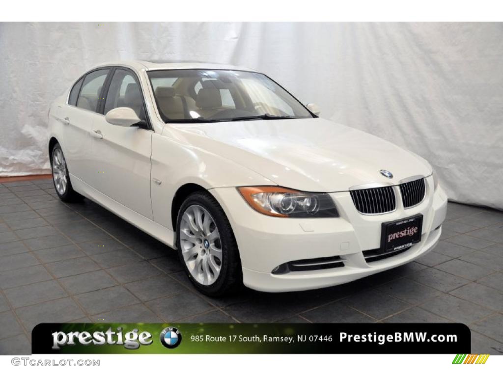 2008 3 Series 335i Sedan - Alpine White / Beige photo #8