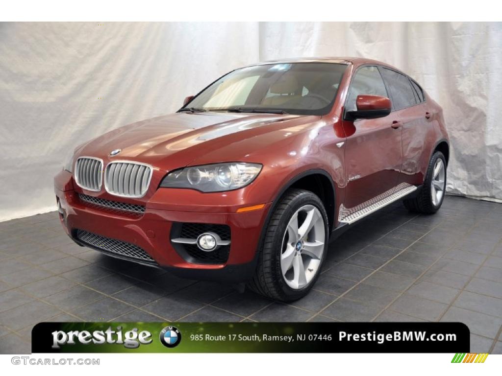 2010 X6 xDrive50i - Vermilion Red Metallic / Sand Beige photo #1