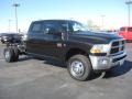 Brilliant Black Crystal Pearl 2011 Dodge Ram 3500 HD SLT Crew Cab 4x4 Chassis Exterior