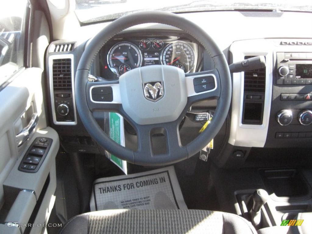 2011 Dodge Ram 3500 HD SLT Crew Cab 4x4 Chassis Dark Slate Gray/Medium Graystone Steering Wheel Photo #40843433