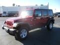 2011 Deep Cherry Red Jeep Wrangler Unlimited Rubicon 4x4  photo #1