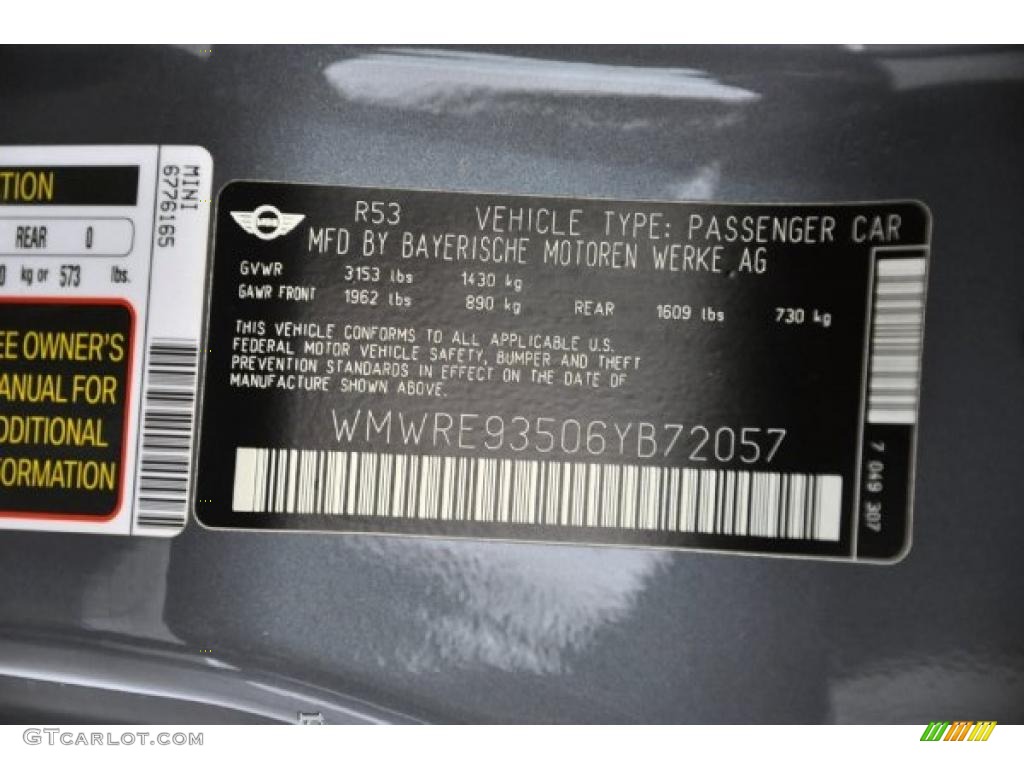 2006 Cooper John Copper Works GP - GP Thunder Blue Metallic / Grey/Panther Black photo #38