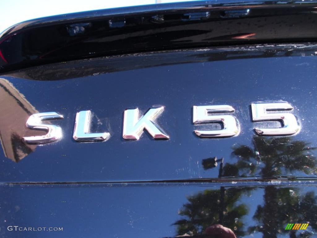 2006 SLK 55 AMG Roadster - Black / Black photo #14