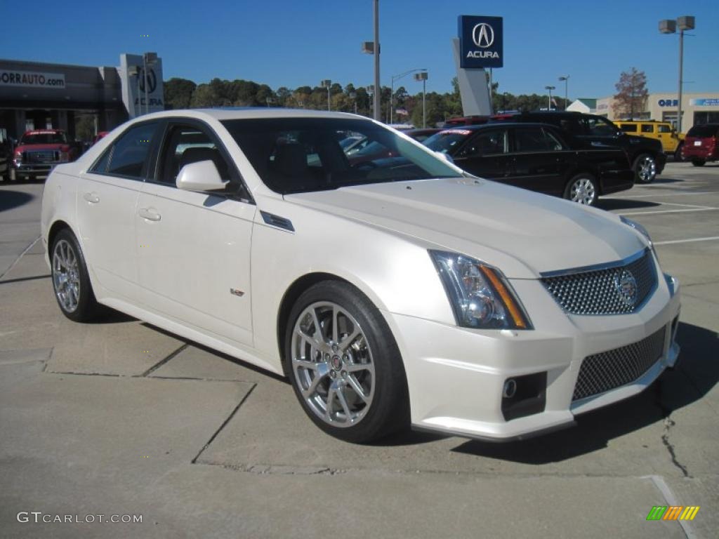 White Diamond Tricoat 2010 Cadillac CTS -V Sedan Exterior Photo #40846949