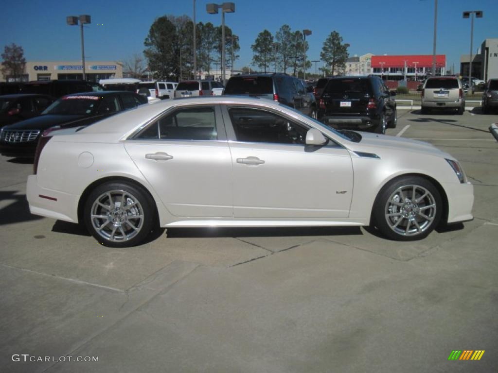 White Diamond Tricoat 2010 Cadillac CTS -V Sedan Exterior Photo #40846969