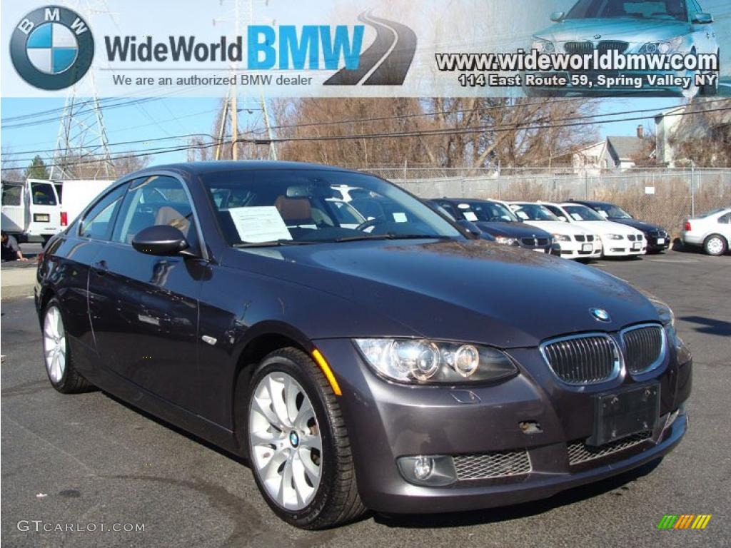 2008 3 Series 335xi Coupe - Sparkling Graphite Metallic / Cream Beige photo #3