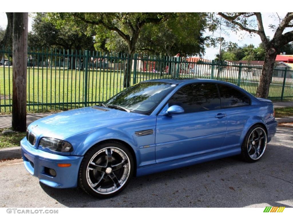 2002 M3 Coupe - Topaz Blue Metallic / Grey photo #2