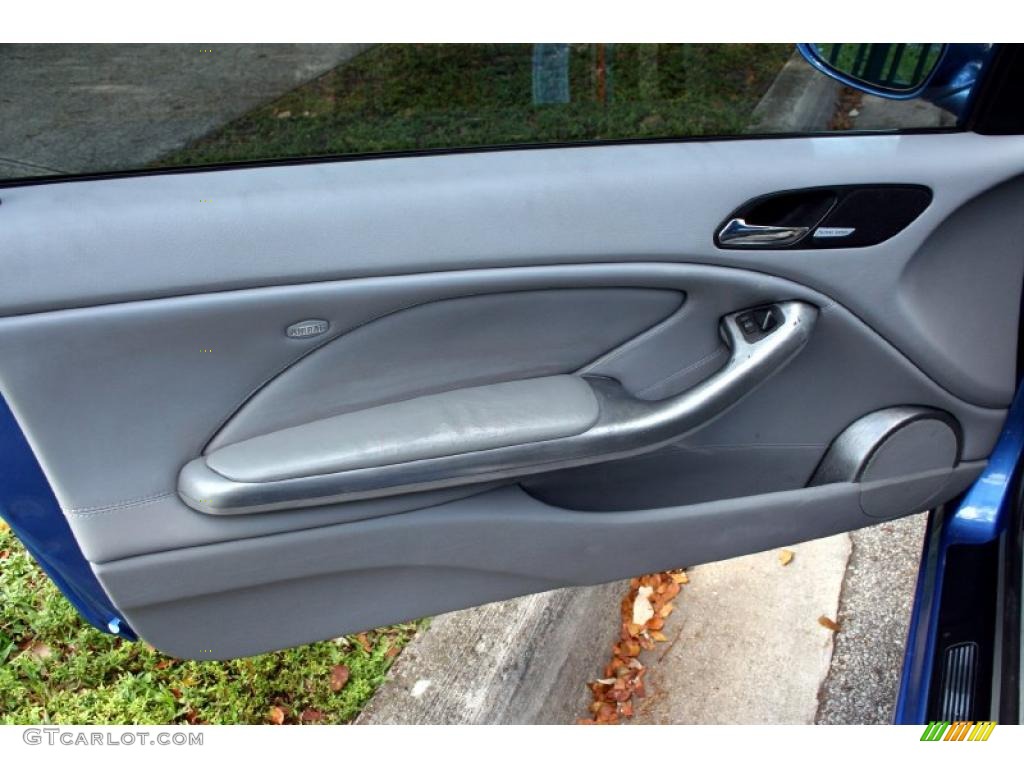 2002 BMW M3 Coupe Grey Door Panel Photo #40848720