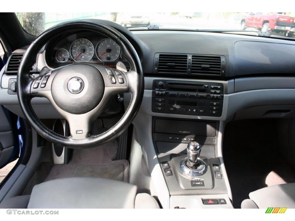 2002 BMW M3 Coupe Grey Dashboard Photo #40849069