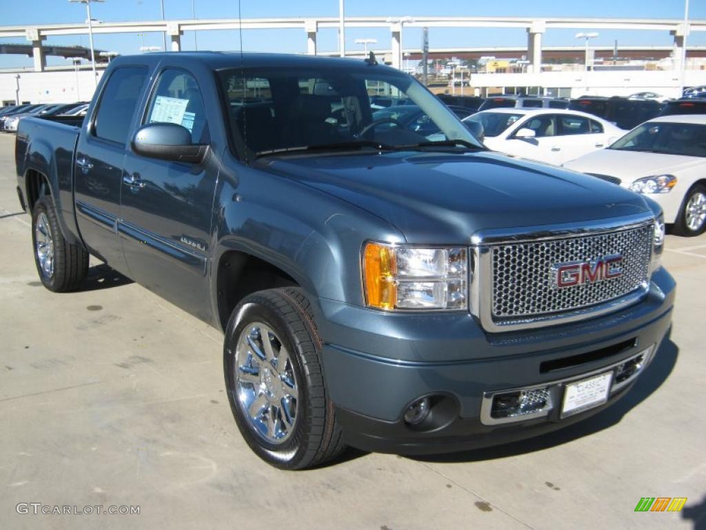 2011 Sierra 1500 Denali Crew Cab - Stealth Gray Metallic / Ebony photo #7