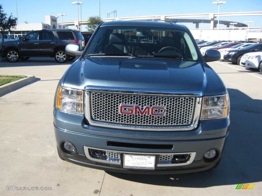 2011 Sierra 1500 Denali Crew Cab - Stealth Gray Metallic / Ebony photo #8