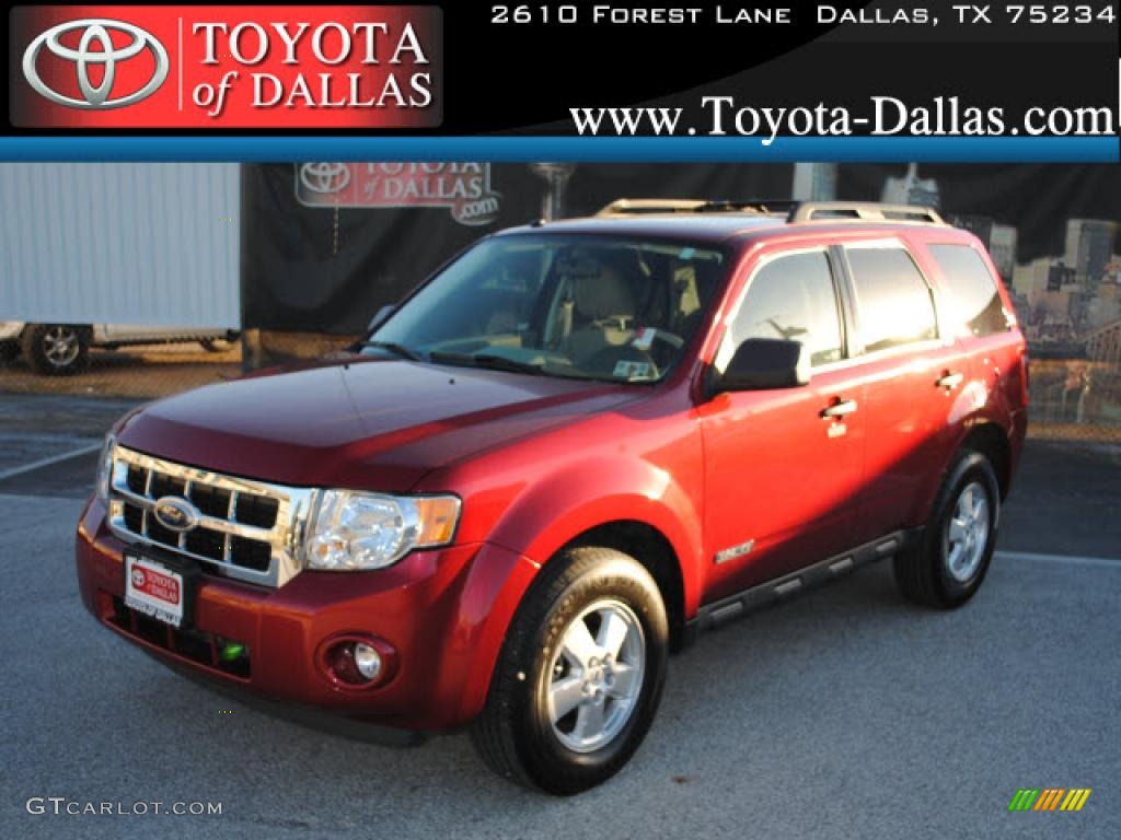 2008 Escape XLT - Redfire Metallic / Stone photo #1